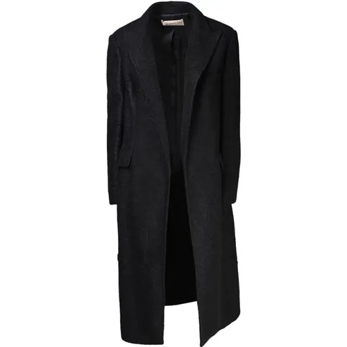 Coat Peak Lapels Elegant Style , female, Sizes: XS, S, M, 2XS - Blanca Vita - Modalova