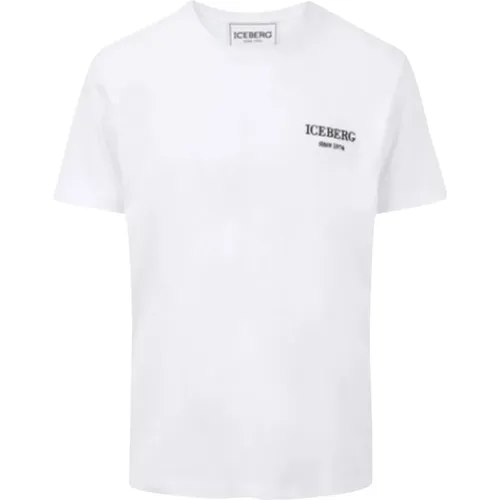 Weiße T-Shirts mit 23E I1P , Herren, Größe: S - Iceberg - Modalova