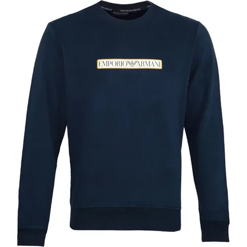 Logo Sweatshirt Pullover Casual Style , Herren, Größe: M - Emporio Armani - Modalova