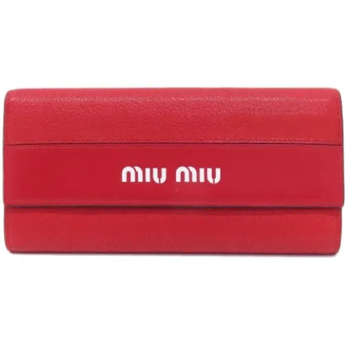 Pre-owned Leder portemonnaies - Miu Miu Pre-owned - Modalova