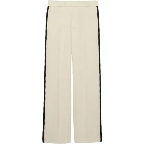 Retro logo-patch tweed trousers , male, Sizes: 2XS, XS - Gucci - Modalova