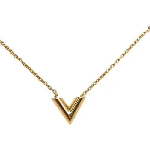 Pre-owned Gold necklaces , female, Sizes: ONE SIZE - Louis Vuitton Vintage - Modalova