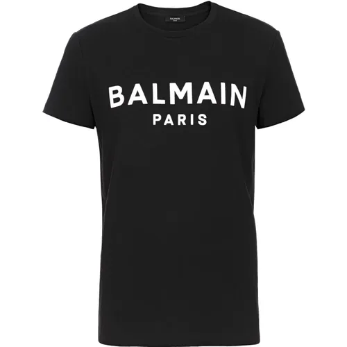 Logo T-shirt , male, Sizes: M, L, S, 2XL, XL - Balmain - Modalova