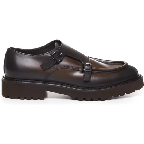 Flat Shoes with Double Buckle , male, Sizes: 6 1/2 UK, 9 1/2 UK - Doucal's - Modalova