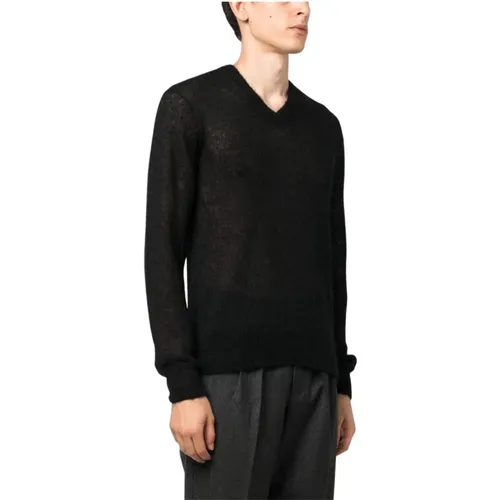 Schwarzer V-Ausschnitt Strickpullover Aw23 - Tom Ford - Modalova