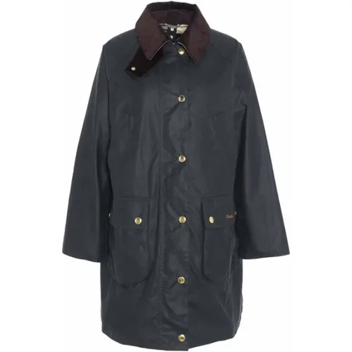 Lange Beadnell Wachs Jacke - Sage , Damen, Größe: XS - Barbour - Modalova