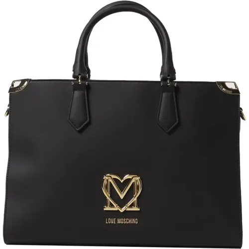Schwarze Handtasche - Elegant und Raffiniert - Moschino - Modalova