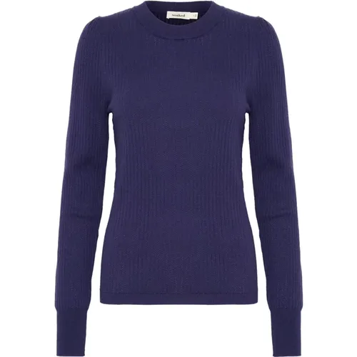 Blauer Pullover Sweater Slspina Stil - Soaked in Luxury - Modalova