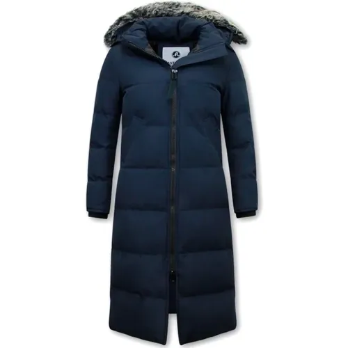 Pelz Winterjacke Damen Extra Lang - 8606Z , Damen, Größe: L - Matogla - Modalova