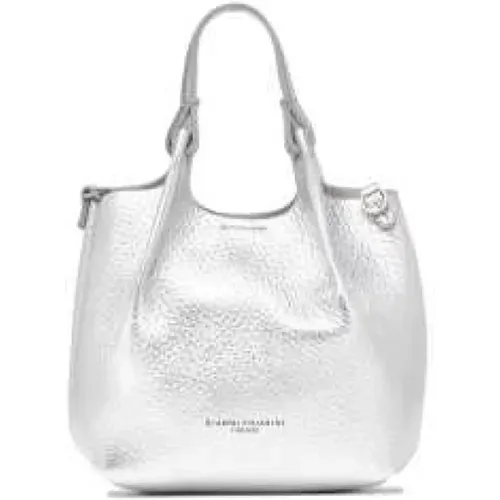 Silver Leather Handbag Dua , female, Sizes: ONE SIZE - Gianni Chiarini - Modalova
