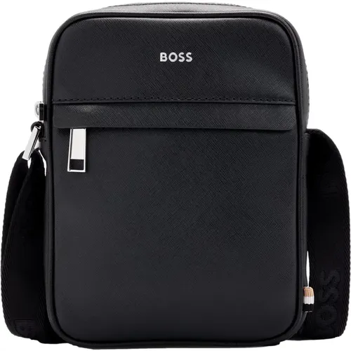 Elegant Reporter Bag with Iconic Stripes , male, Sizes: ONE SIZE - Hugo Boss - Modalova