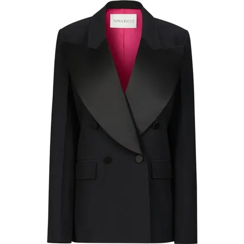 Oversized Double-Breasted Blazer , female, Sizes: 2XL - Nina Ricci - Modalova