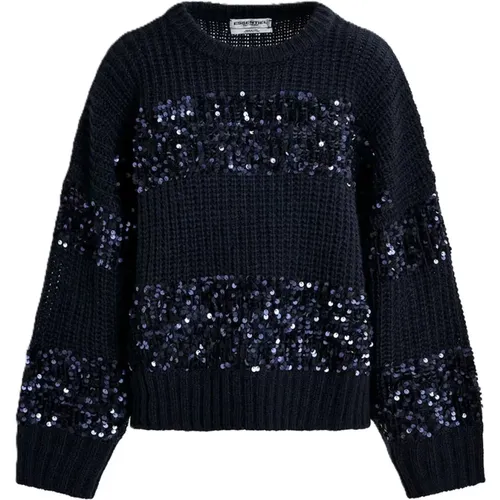 Sequin Oversized Knit Sweater , female, Sizes: M - Essentiel Antwerp - Modalova