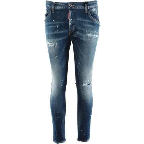 Skater Jean Blau Baumwollmischung , Herren, Größe: XS - Dsquared2 - Modalova