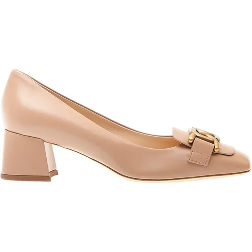 Nude Lederpumps mit 50mm Absatz , Damen, Größe: 40 EU - TOD'S - Modalova