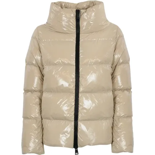 Glänzende Daunenjacke mit Stehkragen - Herno - Modalova