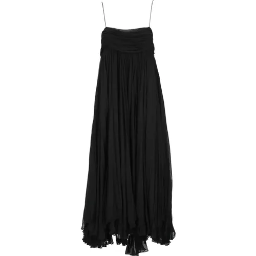 Silk Pleated Dress , female, Sizes: 2XS - Khaite - Modalova