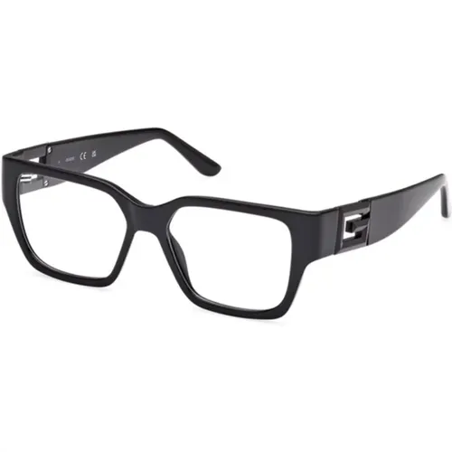 Glänzende Schwarze Sonnenbrille , unisex, Größe: 54 MM - Guess - Modalova