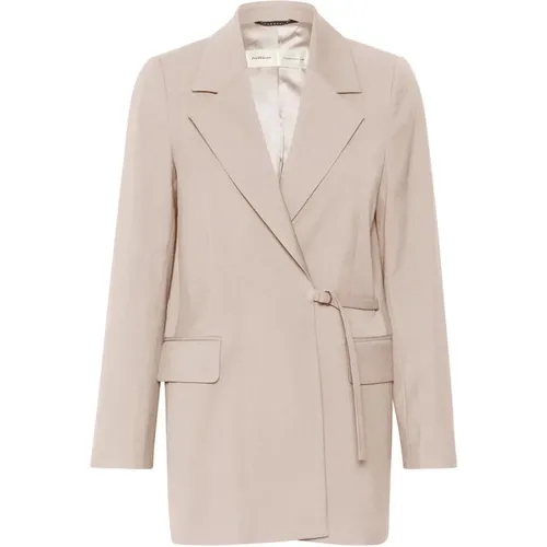 Klassischer Zaiiw Blazer in Clay Melange , Damen, Größe: XL - InWear - Modalova