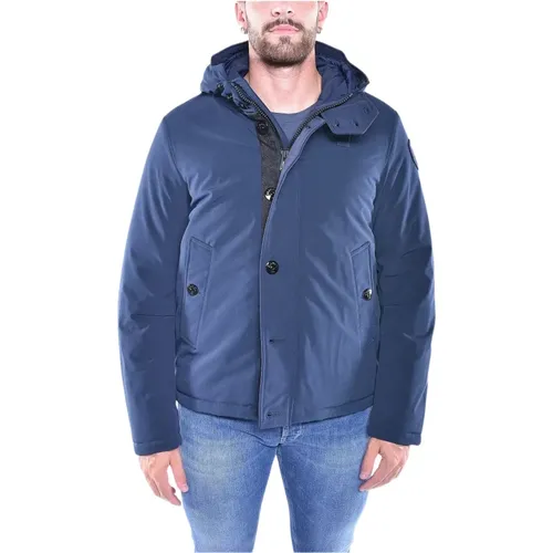 Neopren Steppjacke mit Kapuze , Herren, Größe: XL - Blauer - Modalova