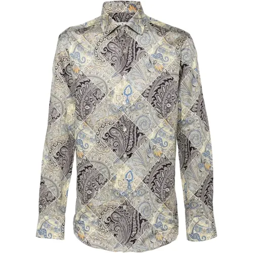 Blue Printed Roma Shirt , male, Sizes: L, XL, 2XL, M - ETRO - Modalova