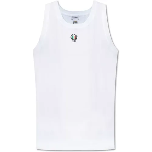 Ärmelloses T-Shirt , Herren, Größe: S - Dolce & Gabbana - Modalova