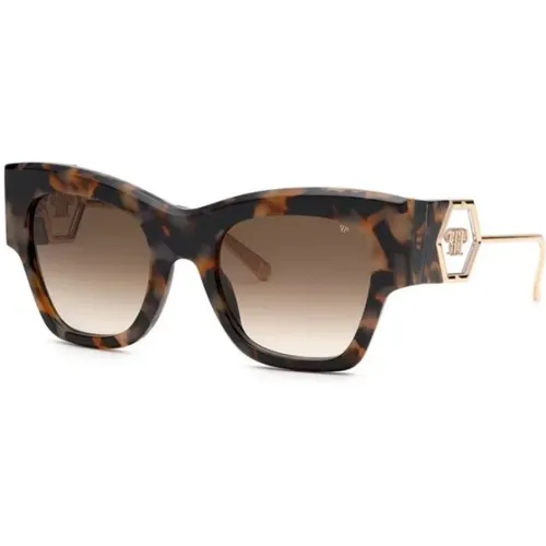 Stylish Sunglasses with Brown Gradient Lenses , female, Sizes: 53 MM - Philipp Plein - Modalova