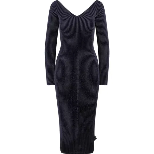 Ribbed Chenille Long Dress , female, Sizes: M, S - MRZ - Modalova