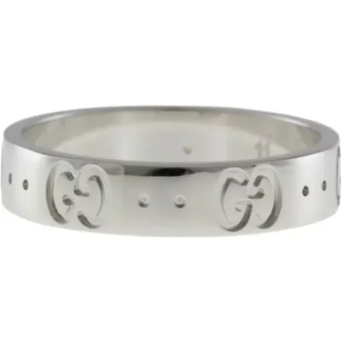 Pre-owned White Gold rings , female, Sizes: ONE SIZE - Gucci Vintage - Modalova