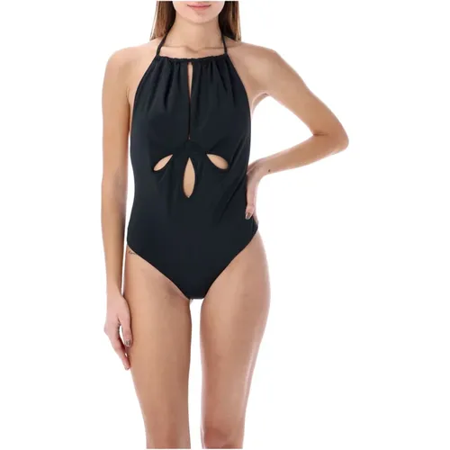 Cut-out Halterneck Swimsuit Ss22 , female, Sizes: 2XS - Self Portrait - Modalova