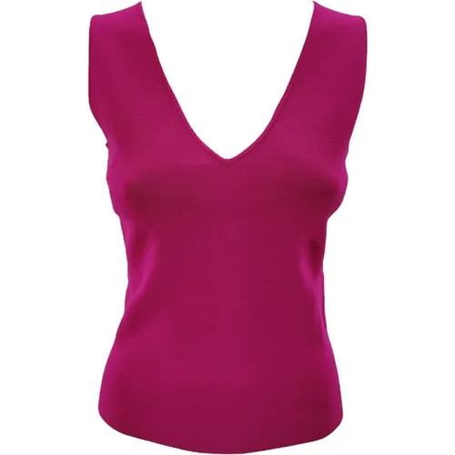 Fuchsia Ärmelloses Top , Damen, Größe: M - P.A.R.O.S.H. - Modalova