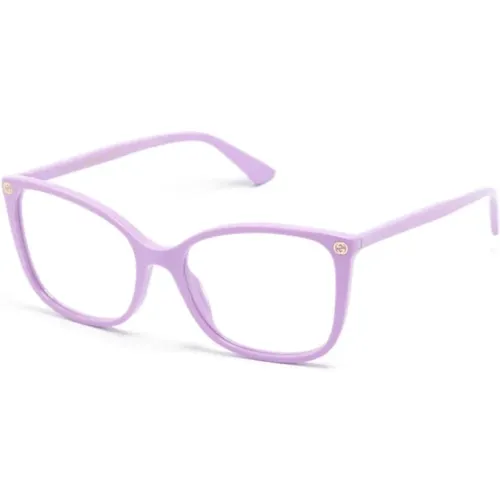 Lila Optische Brille Stilvolles Modell , Damen, Größe: 53 MM - Gucci - Modalova