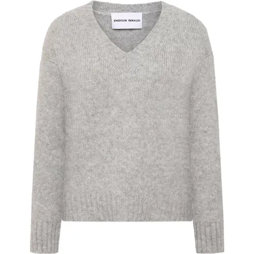 V-neck sweater , female, Sizes: XS, L, S, M - Emerson Renaldi - Modalova