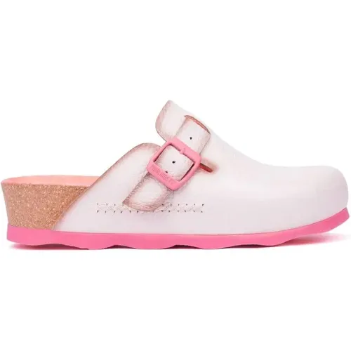 Weiß Rosa Leder Clog , Damen, Größe: 37 EU - Pikolinos - Modalova