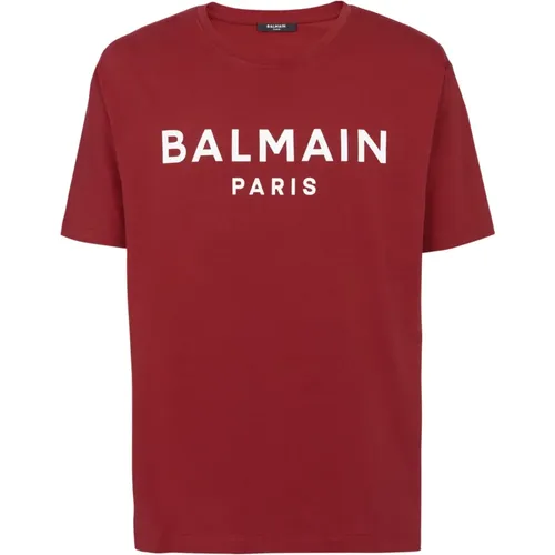 Paris T-shirt , male, Sizes: M - Balmain - Modalova