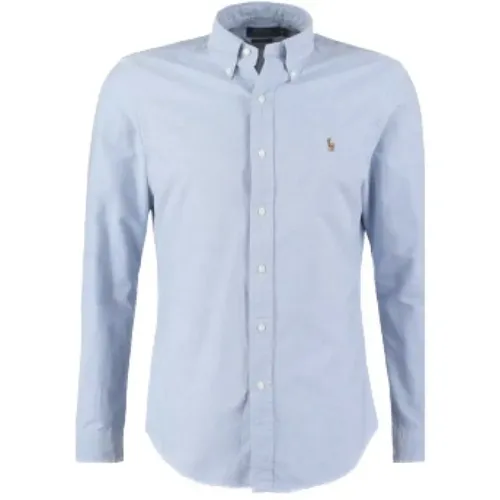 Slim Oxford Hemd - Blau , Herren, Größe: L - Ralph Lauren - Modalova