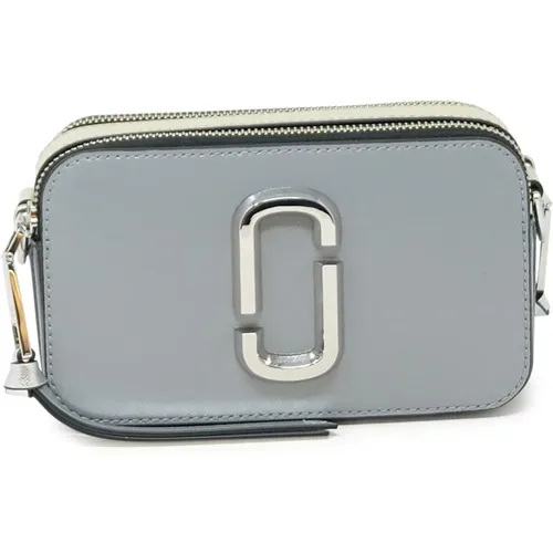 Snapshot Grey Leather Shoulder Bag Fw23 , female, Sizes: ONE SIZE - Marc Jacobs - Modalova