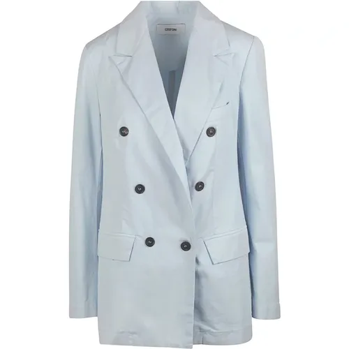 Double-breasted cotton blazer , female, Sizes: XS, S - Mauro Grifoni - Modalova