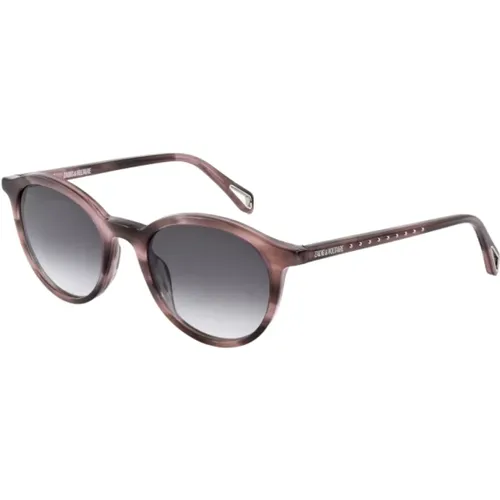 Braune Acetat Damen Sonnenbrille - Zadig & Voltaire - Modalova