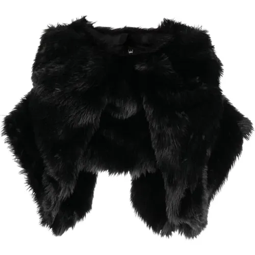 Fur-Design Cropped Blouse , female, Sizes: S, M - Comme des Garçons - Modalova