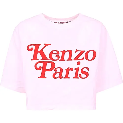 Lässiges Baumwoll T-Shirt , Damen, Größe: S - Kenzo - Modalova