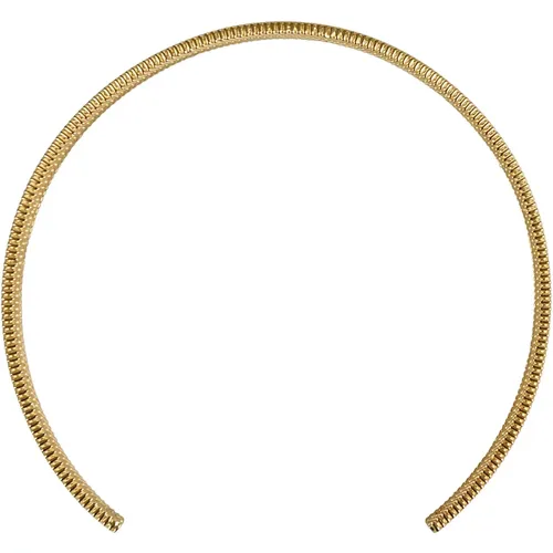 Golden Textured Choker Necklace , female, Sizes: ONE SIZE - Federica Tosi - Modalova