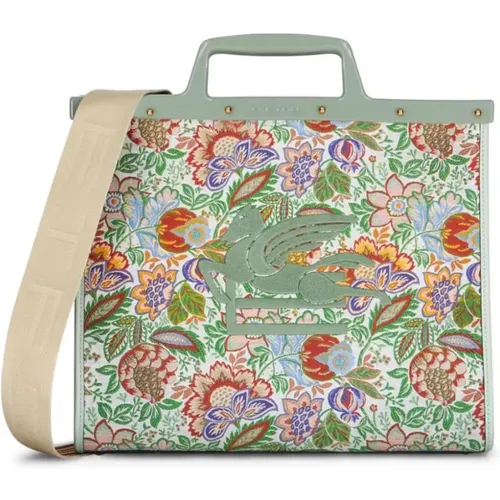 Floral Jacquard Love Trotter Shopping Bag , female, Sizes: ONE SIZE - ETRO - Modalova