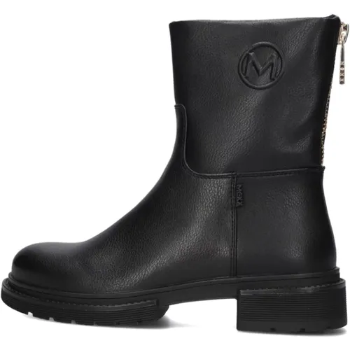 Stilvolle Schwarze Chunky Sole Stiefeletten , Damen, Größe: 36 EU - Mexx - Modalova