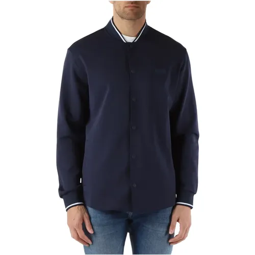 Slim Fit Cotton Shirt Jacket with Logo Patch , male, Sizes: S - Antony Morato - Modalova