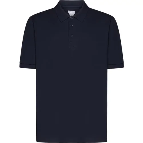 Blaue T-Shirts und Polos mit Spitzem Kragen - Bottega Veneta - Modalova