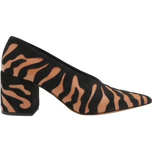 Animal Print Polline Pumps , Damen, Größe: 39 1/2 EU - Ulla Johnson - Modalova