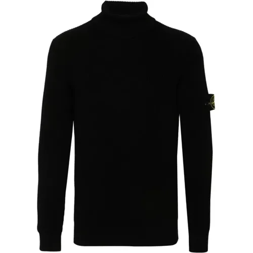 Schwarze Pullover für Männer , Herren, Größe: M - Stone Island - Modalova