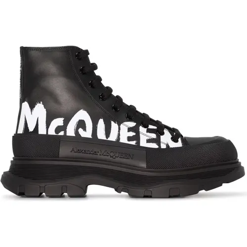 Boots with Oversized Rubber Sole , male, Sizes: 8 UK, 11 UK, 10 UK, 9 UK, 9 1/2 UK, 8 1/2 UK, 7 UK, 5 UK - alexander mcqueen - Modalova