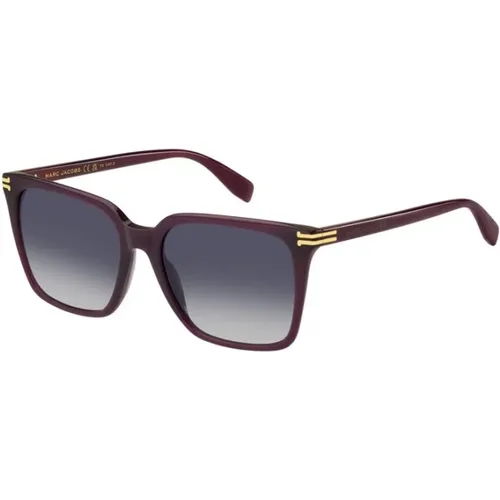 Violet Frame Sunglasses with Grey Azure Lenses , unisex, Sizes: 55 MM - Marc Jacobs - Modalova